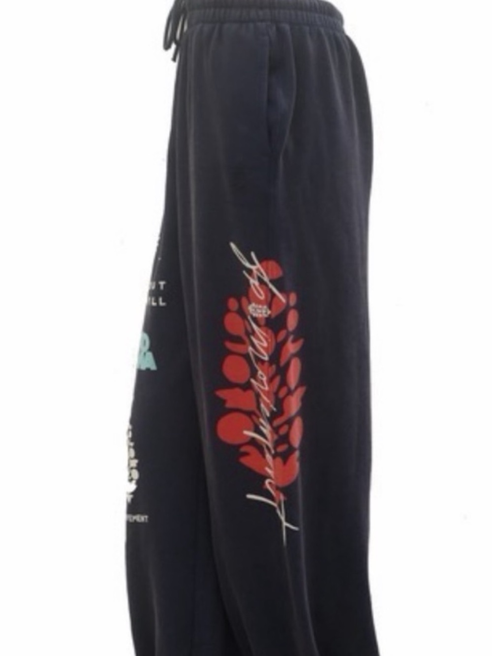 FREE PEOPLE FP MOVEMENT ALL STAR GRAPHIC PRINT PANT/MIDNIGHT NAVY COMBO  XS NWT